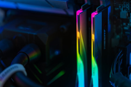 Illuminated rgb color ram memory.