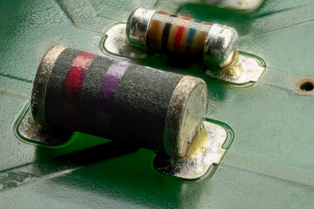 Resistance on the printed circuit.