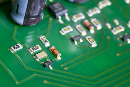 Diode on a printed circuit board.