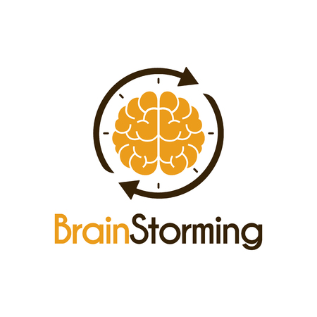 Vector Brain Storming Arrow Circle Design template.のイラスト素材