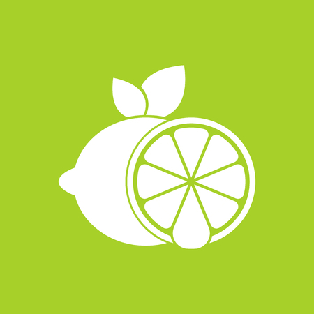 Vector Water Drop Lemon design template and support Icon Modern. Icon with circle, water drop and Lemon fruit combination white color. Its good simple design your company or brand identity.のイラスト素材