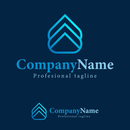 Vector arrow abstract design template logo, iconic, symbols. Its design simple combination triple arrow. You can make brand identity your company. Logo abstract, symbol, brand, business, finance.のイラスト素材