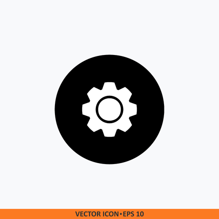 Setting gear icon vector. Symbol for your website design, logo, app, UI.のイラスト素材