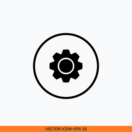 Setting gear icon vector. Symbol for your website design, logo, app, UI.のイラスト素材