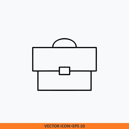 Briefcase icon sign vector. Web office illustration. Field outline on white background. Symbol for website design, mobile application, ui. Editable stroke.のイラスト素材