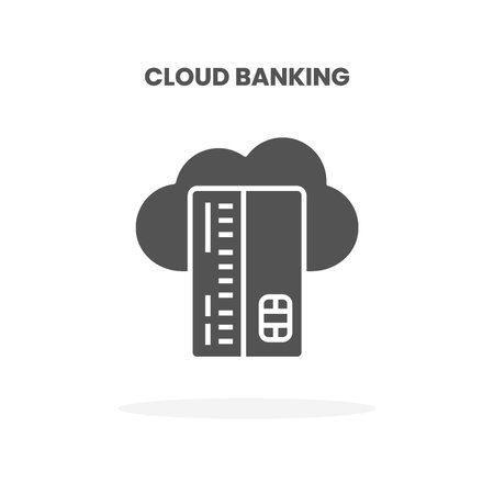 Credit Card Cloud Banking glyph icon. Can used for web, app, digital product, presentation, UI and many more.のイラスト素材