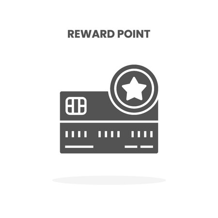 Credit Card Reward Point glyph icon. Can used for web, app, digital product, presentation, UI and many more.のイラスト素材