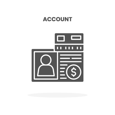 Credit Card Account glyph icon. Can used for web, app, digital product, presentation, UI and many more.のイラスト素材