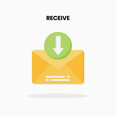 Receive flat icon. Vector illustration on white background.のイラスト素材