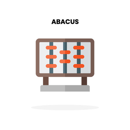 Abacus flat icon. Vector illustration on white background. Can used for digital product, presentation, UI and many more.のイラスト素材