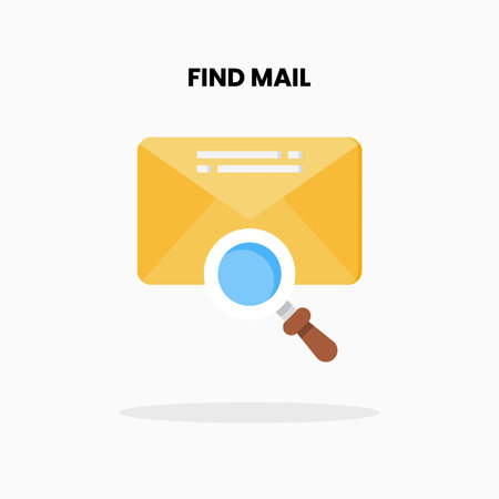 Find Mail flat icon. Vector illustration on white background.のイラスト素材