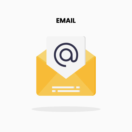 Email flat icon. Vector illustration on white background.のイラスト素材