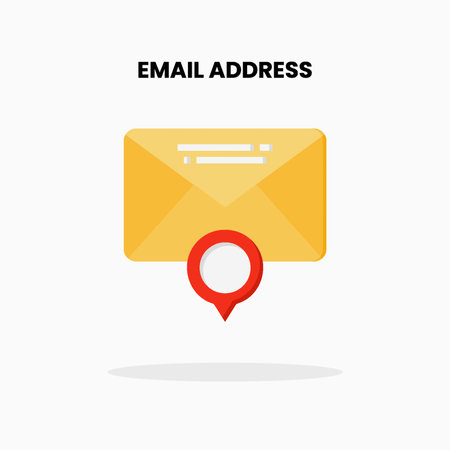 Email Location flat icon. Vector illustration on white background.のイラスト素材