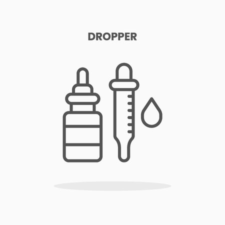 Dropper icon vector illustration line style. Great design for web, app and more. Editable Stroke and pixel perfect.のイラスト素材