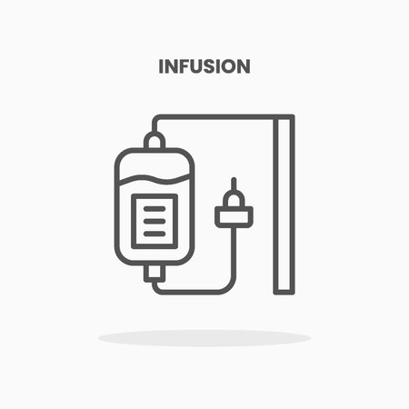 Infusion icon vector illustration line style. Great design for web, app and more. Editable Stroke and pixel perfect.のイラスト素材