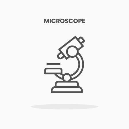 Microscope icon vector illustration line style. Great design for web, app and more. Editable Stroke and pixel perfect.のイラスト素材