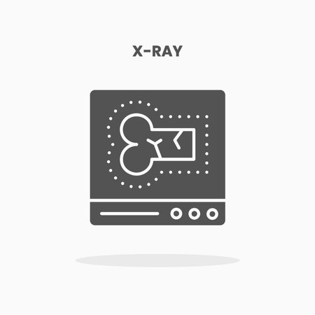 X-ray icon vector illustration glyph style. Great used for web, app, digital product, presentation, UI and many more.のイラスト素材