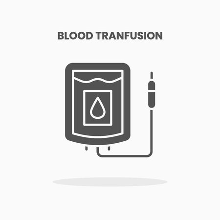 Blood Tranfusion icon vector illustration glyph style. Great used for web, app, digital product, presentation, UI and many more.のイラスト素材