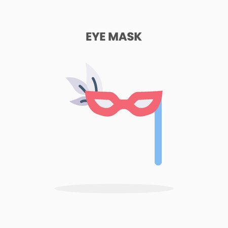 Eye mask icon flat. Vector illustration on white background. Can used for web, app, digital product, presentation, UI and many more.のイラスト素材
