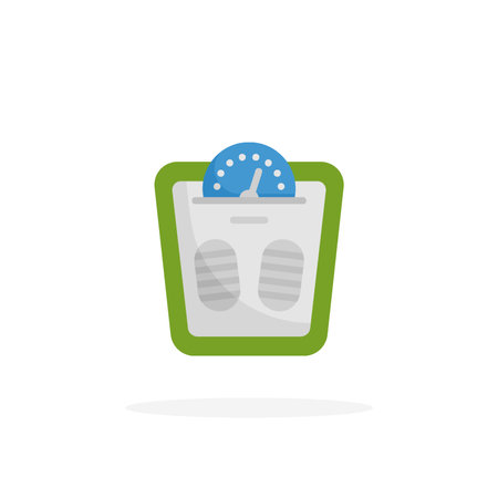 Weight Body Weight Measurement Kilogram Pound icon flat. Vector illustration on white background. Can used for web, app, digital product, presentation, UI and many more.のイラスト素材