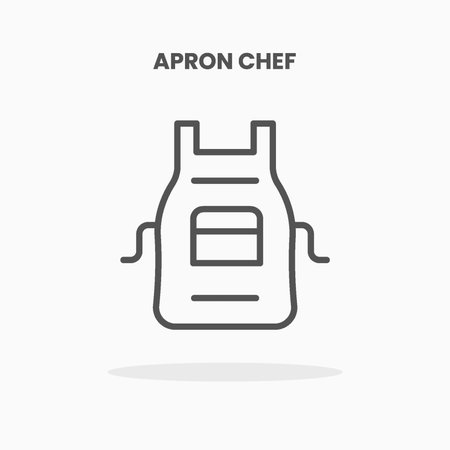 Apron chef icon vector illustration line style. Great design for web, app and more. Editable Stroke and pixel perfect.のイラスト素材