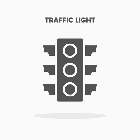 Traffic Light icon vector illustration glyph style. Great used for web, app, digital product, presentation, UI and many more.のイラスト素材