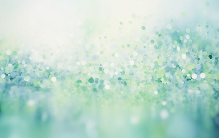 Green bokeh abstract light background with defocused lights and shadow. High quality photoの写真素材