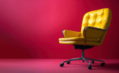 Modern luxury chair on pink wall background. High quality photoの写真素材
