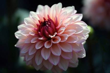 Pink dahlia blooming in the sun.の素材