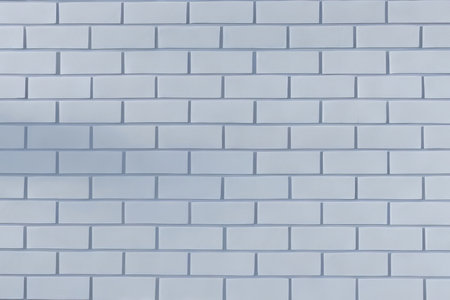 Light blue brick wall texture background with shadow,の素材