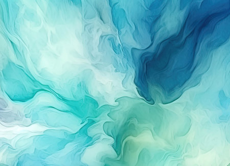 Abstract watercolor background blue, turquoise and white colors.の素材