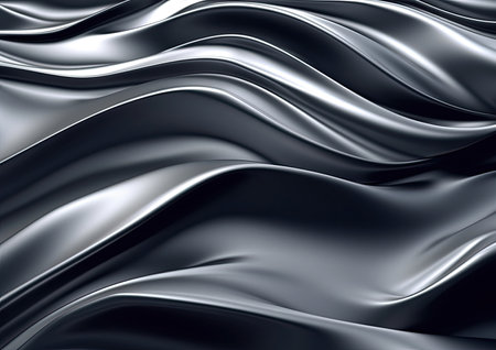 metal surface texture wave smooth background with silver color. High quality illustrationの素材