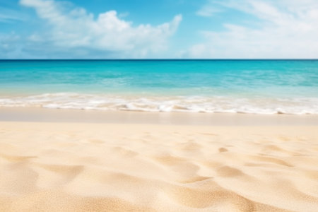Beautiful sand tropical beach and sea background with copy space for your text. High quality photoの素材
