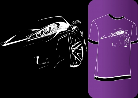 Abstract image of a sports carのイラスト素材