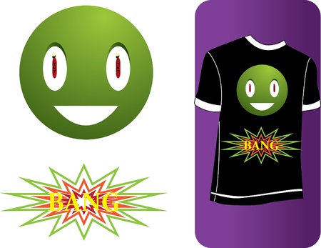 Blank for printing image on T-shirtsのイラスト素材