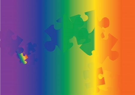 Abstract with colorful puzzlesのイラスト素材
