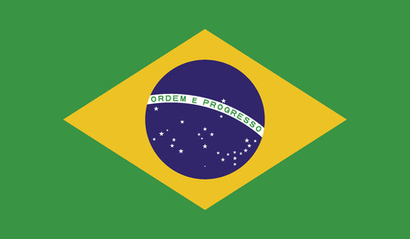 Brazil flag vector illustration. created EPS 10のイラスト素材