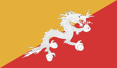 Bhutan flag vector illustration のイラスト素材