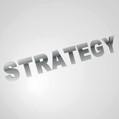 3d text for business and website design. With central word strategyの写真素材