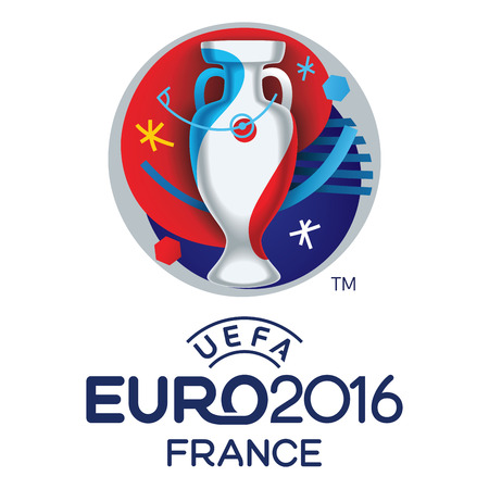 The official logo of the European Football Championship 2016 to be held in Franceのeditorial素材