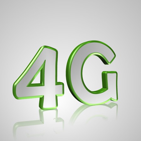 3d text for business and website design. With central word Mobile network 4Gの写真素材