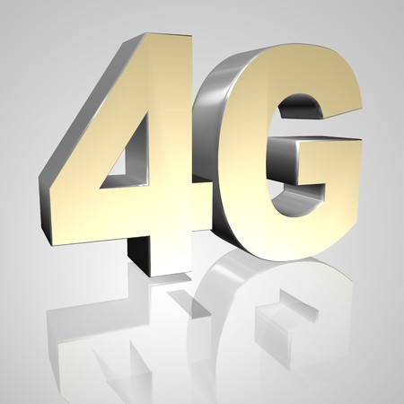 3d text for business and website design. With central word Mobile network 4Gの写真素材