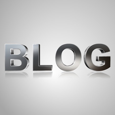 3d text for business and website design. With central word BLOGの写真素材