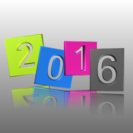 3d text for business and website design. With central word 2016