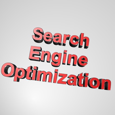 3d text for business and website design. With central word Search Engine Optimizationの写真素材