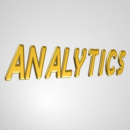 3d text for business and website design. With central word Analyticsの写真素材