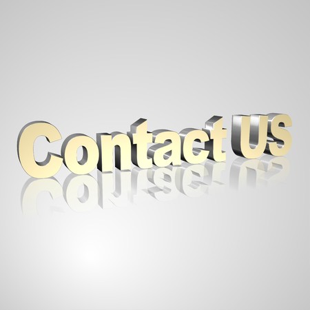 3d text for business and website design. With central word Contact USの写真素材