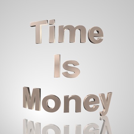 3d text for business and website design. With central word Time is moneyの写真素材