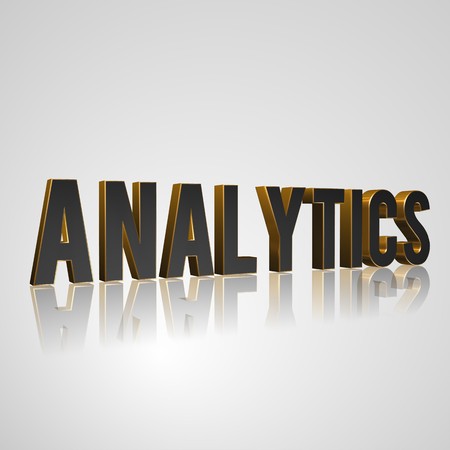 3d text for business and website design. With central word Analyticsの写真素材