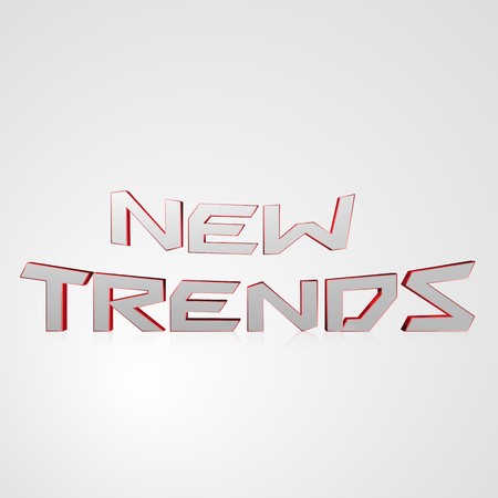 3d text for business and website design. With central word New Trendsの写真素材